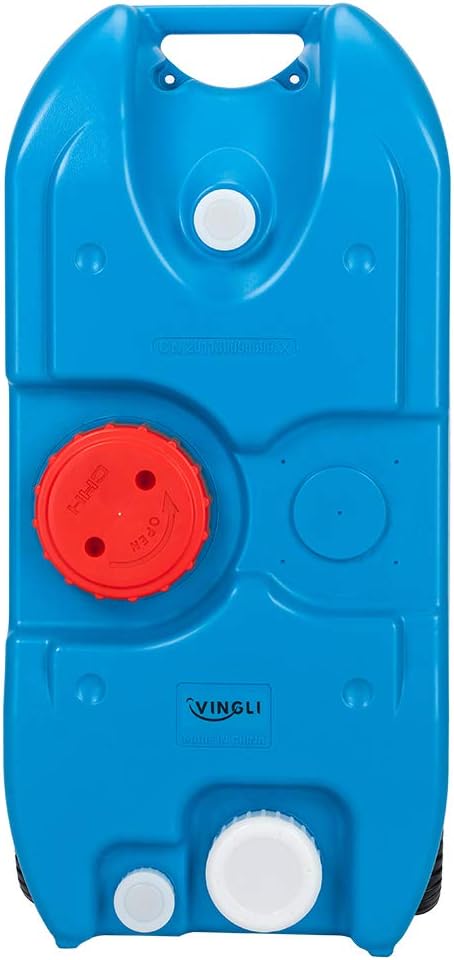 VINGLI 10 Gallon Tote Tank| Portable Wheeled Fresh Water Tank for Camping/Picnic/Camper/RV, Food Grade Safety & Lightweight & Durable : Sports & Outdoors