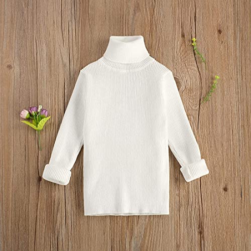 Image of CHACKO Boy's|Girl's Winter Woollen Full Sleeve High Neck Sweater|Skeevy Pack of 01(White)