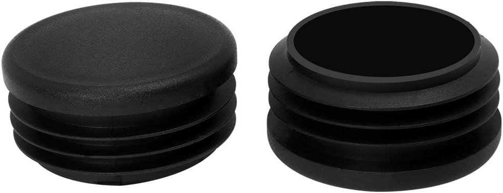 sourcingmap 45mm 1.77" OD Plastic Inserts Pipe Caps 2pcs 1.61"-1.69" Inner Dia for Gym, 45 x 21mm(D*H)