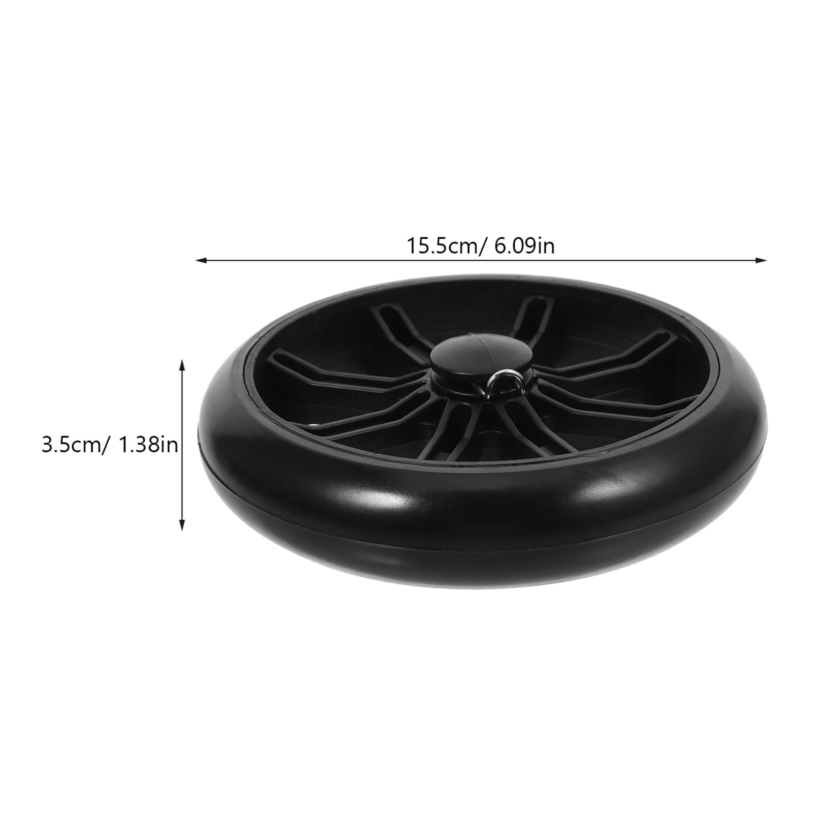 4 ruote per carrello della spesa con clip a scatto - Ruote di ricambio in plastica da 6" per carrelli della spesa pieghevoli, carrelli multiuso e a mano - Foro per asse da 8 mm