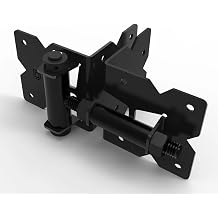 D&D Technologies DDS2HSSA Stainless Steel Self-Closing Gate Hinges for Wood & Vinyl Gates, Powder-Coated, Regular Duty, 2 Count