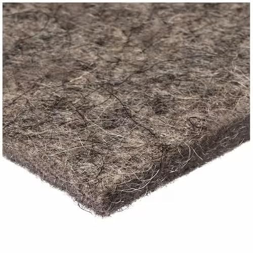 Elite Tool Center Industrial Wool Felt Strip F13, 3/16 in Thick x 1-1/2 in Wide x 120 in, Plain Backing