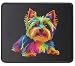 Colorful Yorkie Terrier Dog Mouse Pad - Cute Puppy Dog Lover Gifts for Dad, Mom, Pet Lovers - Funny Animal Mouse Mat, 9.5 Inch for Office/Home