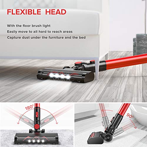 ▷ OKP X100 inalámbrico Partes de aspirador 17Kpa Stick 4 en 1 lige