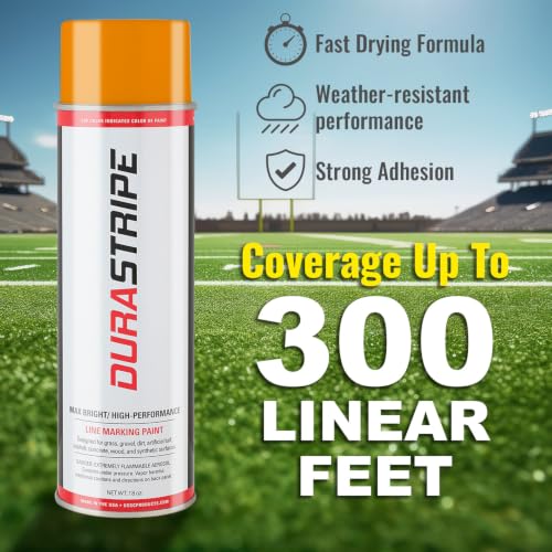 Image of Athletic Field Marking Paint - (CASE) 12 /18 Ounce Cans. The Most durable line marking paint available! Several colors to choose from. (Fluorescent Orange)