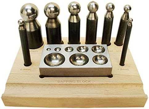 10 PC Dapping Block Punch Puncher Round Circle Metal Forming Steel 5 to 27 mm