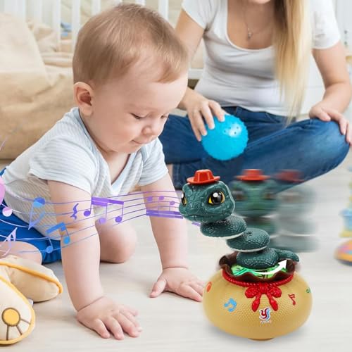 Jouet musical interactif serpent rampant avec évitement d'obstacles pour bébé - 2