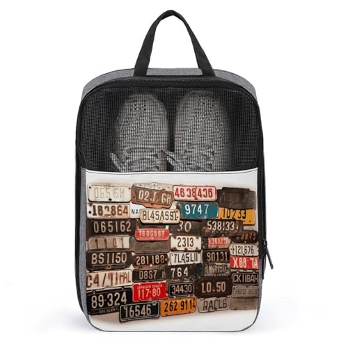 Bolsas de viaje con asa para proteger calzado con estampado retro original