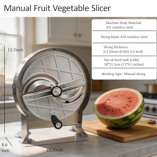 Cortadora manual de frutas y verduras acero inoxidable miniatura 2