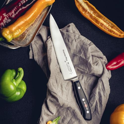 F. DICK Kochmesser, Küchenmesser, Premier Plus (Messer mit Klinge 23 cm, X50CrMoV15 Stahl, nichtrostend, 56° HRC) 81447232, Schwarz, 36 cm