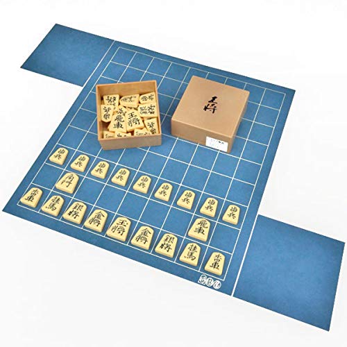 デニム柄の将碁屋マット将棋盤セット(プラ将棋駒王将・駒台) ※少しかっこよく将棋を指そう!携帯便利な駒台付のデニム柄の塩ビ将棋セット