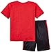 adidas Baby Boys' Short Sleeve Tee and Short Set, Vivid Red Heather, 24 Months