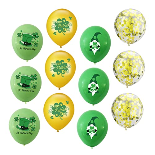 ULTECHNOVO 30 globos de látex con forma para decoración del día de San Patricio, kit de globos de látex para fiestas