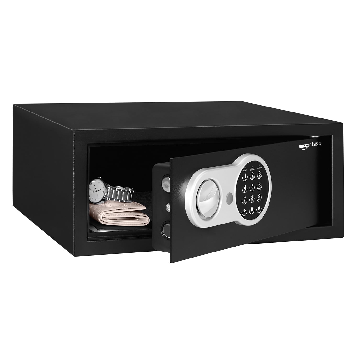Amazon Basics Security Safe with Programmable Electronic Keypad | Net Volume 25L (Black)