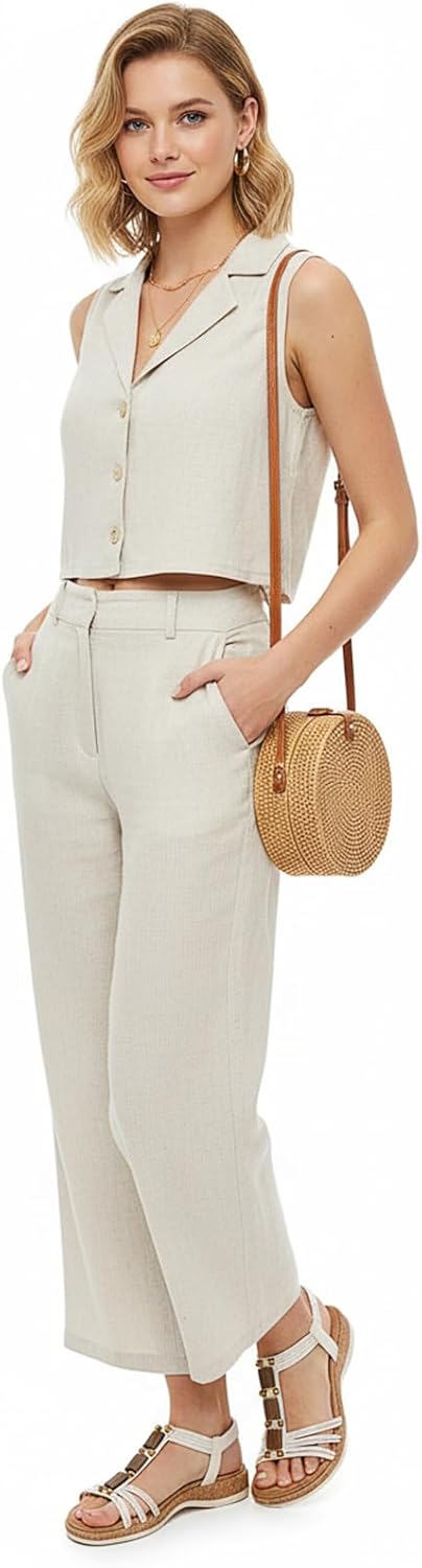 Littleplum Women Flats Sandals Arch Support Open-Toe Casual Summer Low Wedge Shoes for Daily Beach Walking Dressy Comfy Sandals - Image 2