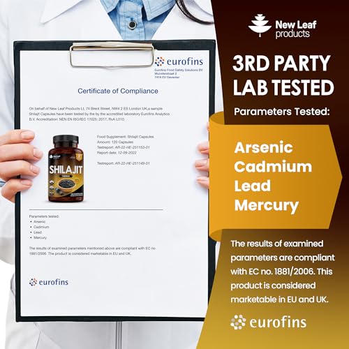 Shilajit Capsules 1400mg 60% Fulvic Acid Pure Shilajit - High Strength Himilayan Shilajit, 2 Months Supply Shalajit Resin - Made in The UK Shilajit Supplement by New Leaf 120 Capsules Shilajit Capsules 1400mg 60% Fulvic Acid Pure Shilajit - High Strength Himilayan Shilajit, 2 Months Supply Shalajit Resin - Made in The UK Shilajit Supplement by New Leaf 120 Capsules