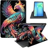for Samsung Galaxy Tab S10 Lite / S10 FE / S9 FE 5G / S9 10.9'' / 11'' Case, PU Leather Stand Cover with Auto Sleep/Wake, Shockproof TPU Back for Full Protection, Phoenix Bird
