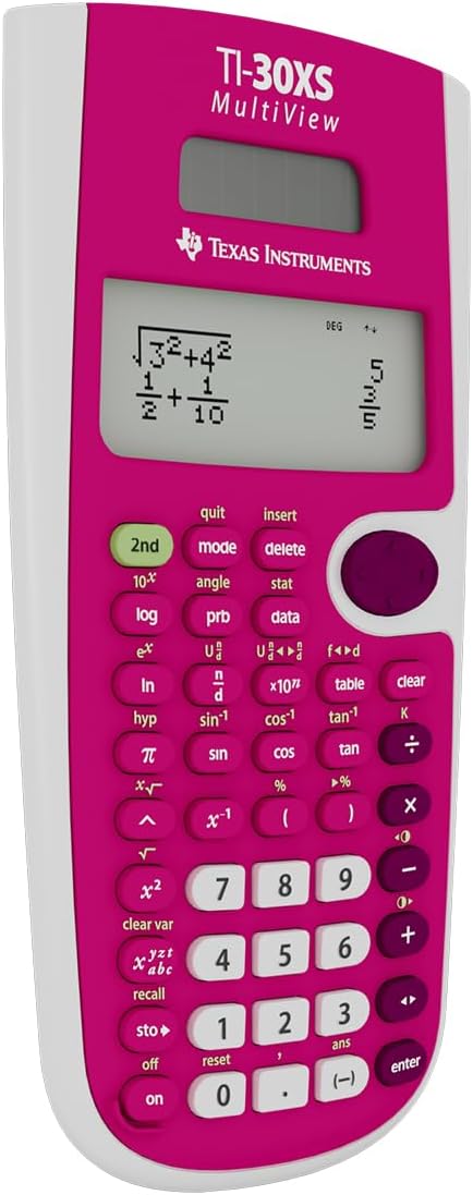 Texas Instruments TI-30XS Multiview Scientific Calculator (Pink)