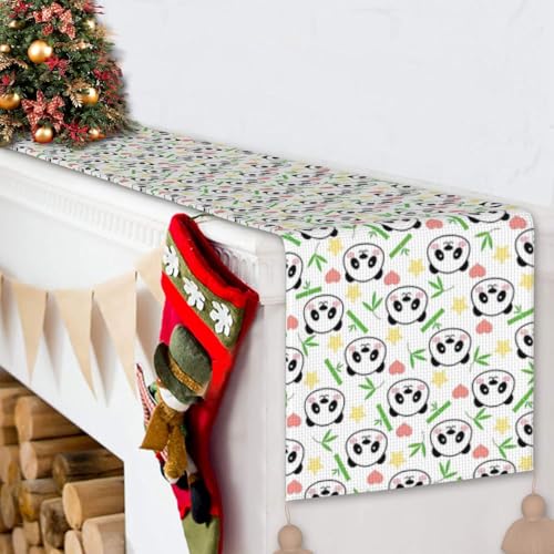 Chemin de table bambou panda lavable pour protéger et décorer votre table - 7
