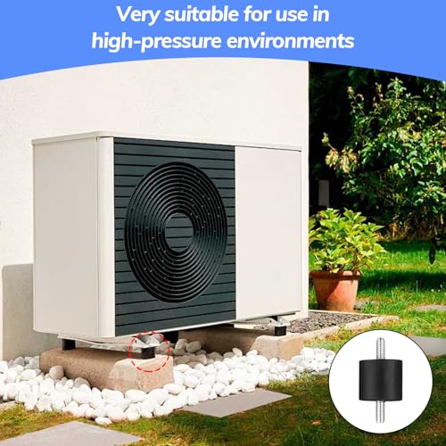 8 x M6 Gummi Stoßdämpfer Gummilager mit Schrauben,Klimaanlage Gummipuffer M6,Gummipuffer Gummidämpfer für Wasserpumpen Luftkompressoren VV20*15 M6*18