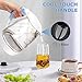Aigostar Electric Kettle, 1500W Glass Electric Tea Kettle Rapid Heating, Borosilicate Glass, Auto Shutoff and Boil-Dry Protection, Hot Water Boiler BPA Free and Cordless with LED Indicator, 1.7 Liter