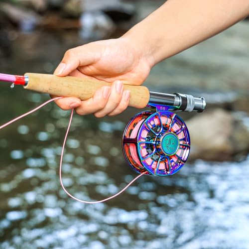 Sougayilang Moulinet de pêche à la mouche ultraléger et anti-oxydation, corps et bobine en alliage d'aluminium usiné CNC, taille 5/6,7/8-C7/8 – vue 7