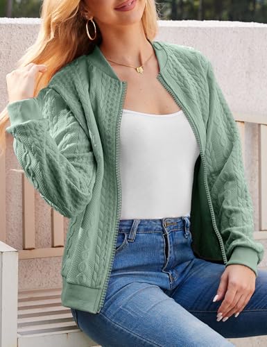 Image of WROLEM Zip Up Sweatshirts for Women Casual Outfits Cardigan Outerwear Trendy Winter Jackets Coat