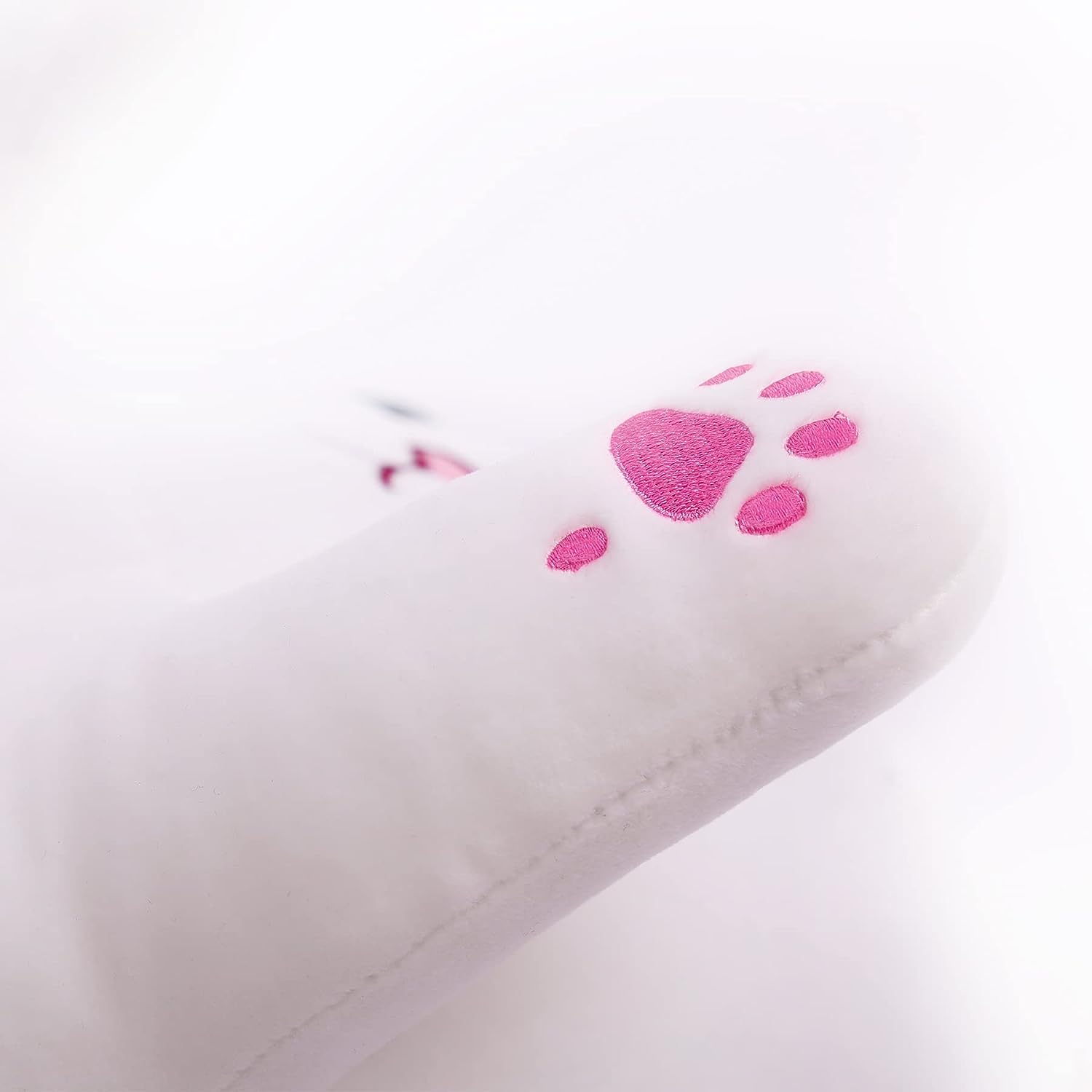 SNOWOLF - Morbido cuscino a forma di gatto dei cartoni animati, cuscino lungo, grazioso peluche, da regalare, soffice, grazioso e imbottito (colore: bianco, 50 cm)