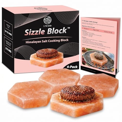UMAID Sizzle Block™ Himalayan Salt Block for Burgers – 2