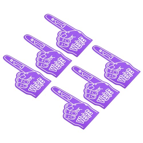 Accessoires de Pom-Pom Girl en Mousse EVA Violette | Grand Doigt de Supporter