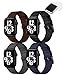 (4 Pack)Compatible with Apple Watch Band 41mm 40mm 38mm, U.B.T Genuine Leather Bands Strap for iWatch SE2 SE Series 9 8 7 6 5 4 3, Dark Blue Grey Retro Brown Black Band for Women Men,2x Screen Protector As Gift
