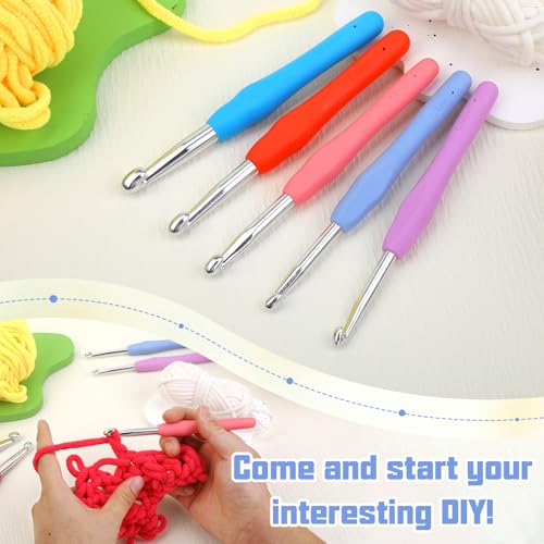 Image of Crochet Hook, 7.0 mm Ergonomic Crochet Hook, Crochet Needles, Ergonomic Handle Crochet Hooks, Knitting Needles with Soft Handle Beginners and Experienced Hobbyists (7.0 mm)