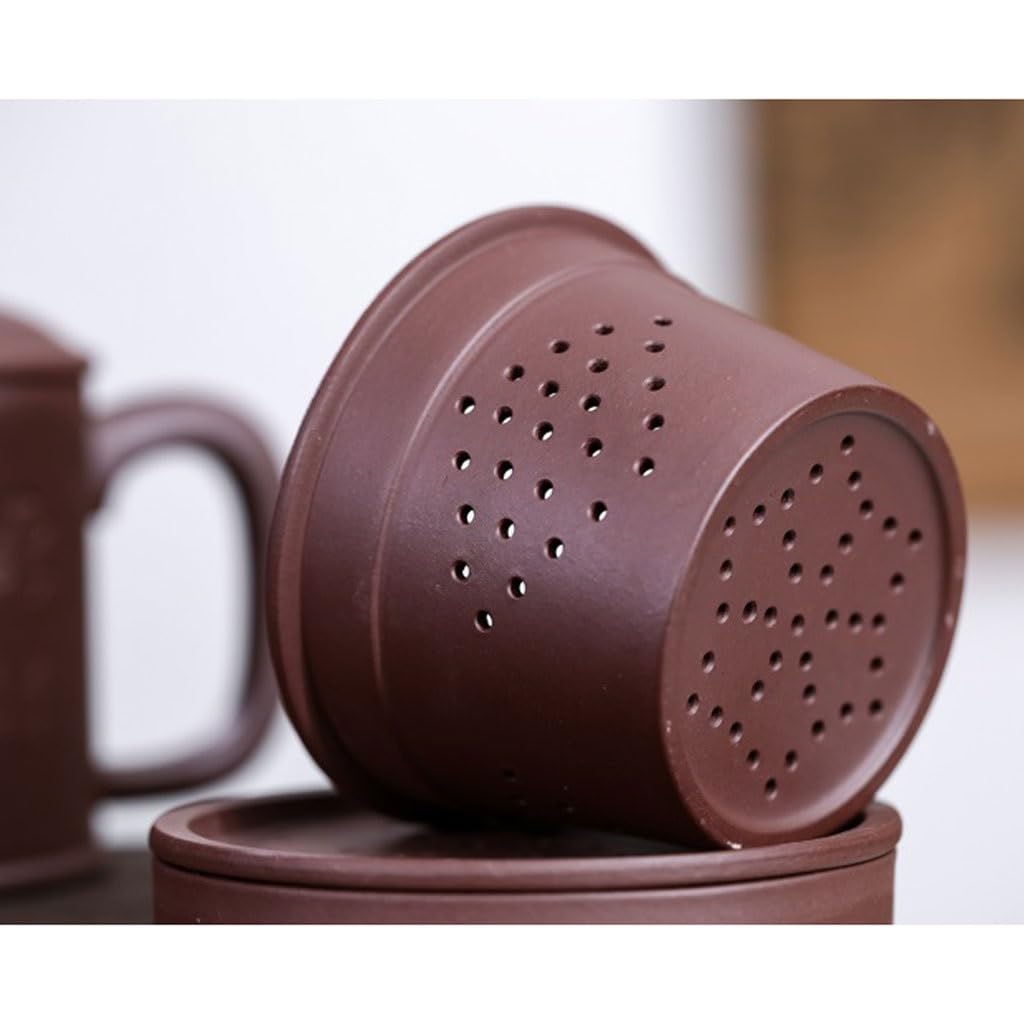 Tasse à thé Tasse à thé Domestique 420 ML, Tasse à Sable Violet avec Couvercle, Filtre à Doublure, Tasse à thé et séparation de l'eau, Service à thé de Bureau Tasses à thé réutilisables