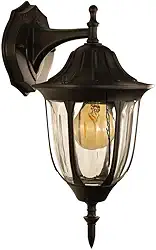 Arandela Colonial Preto Alumínio Muro Parede Externa