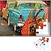 Keeping Busy Dementia Puzzles for Elderly - Large Piece Puzzles for Seniors - 35 Piece Jigsaw Puzzle Hot Rod Show - Color Coded with Templates - Dementia Activities for Seniors - Easy Adult Puzzle