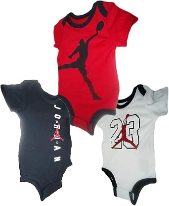 Amazon.com: Air Jordan 3PC Boys Sportswear Body, 6 meses, Varios colores  negro, rojo y blanco : Ropa, Zapatos y Joyería