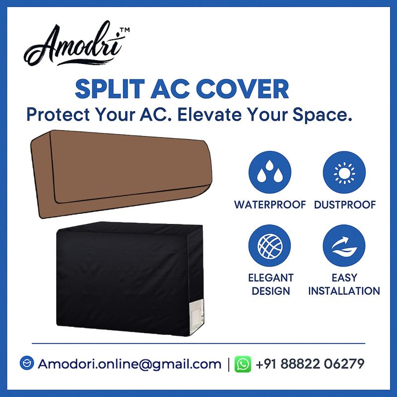Image of Universal AC Outdoor Cover - Compatible with 1.5 & 2 Ton Split ACs, All-Season Protection (Solid Beige)