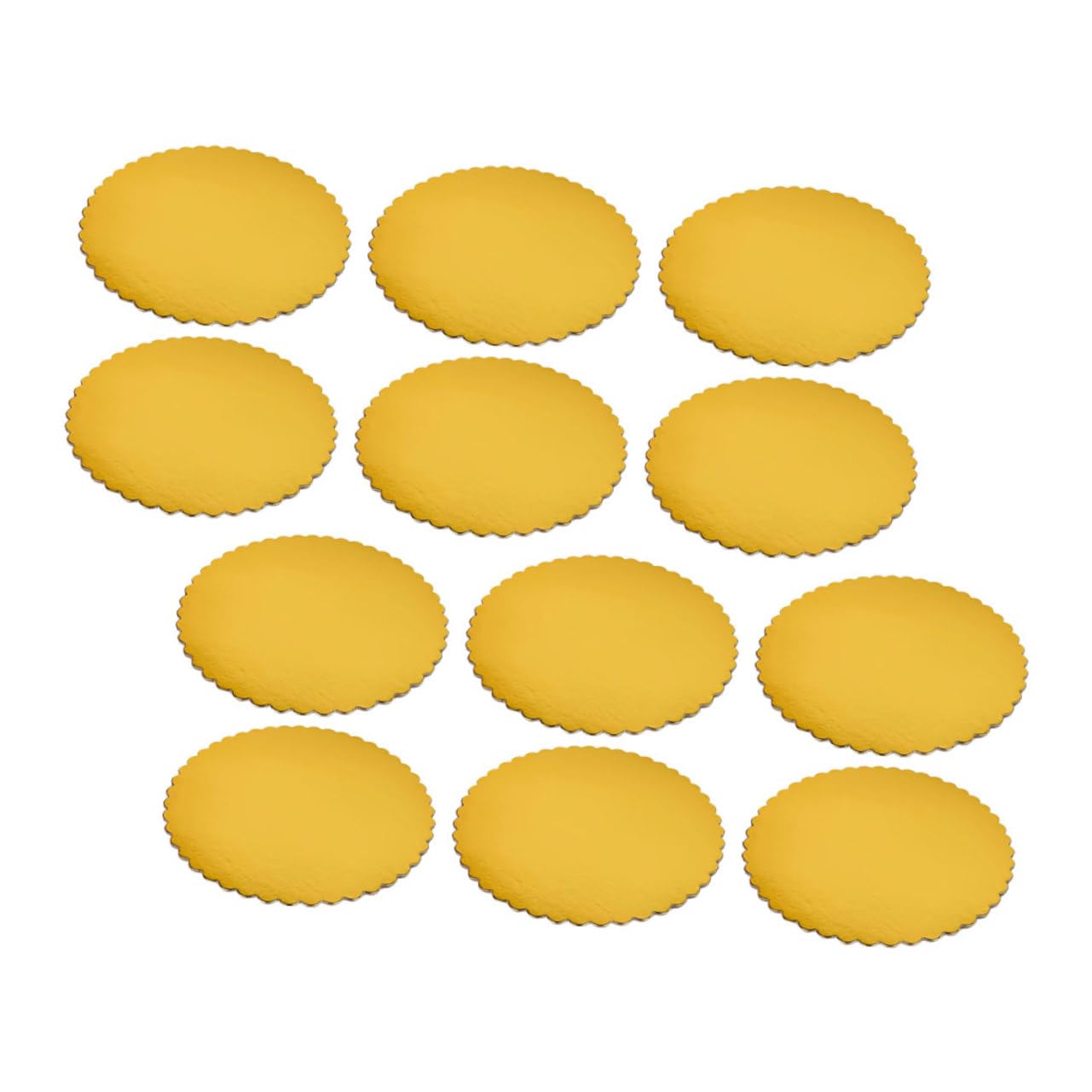 BRIGHTFUFU 12Pcs Round Cake Board Base Mousse Cake Display Circles for Birthday Wedding and Parties Food Grade Quality for DIY Baking and Decorating