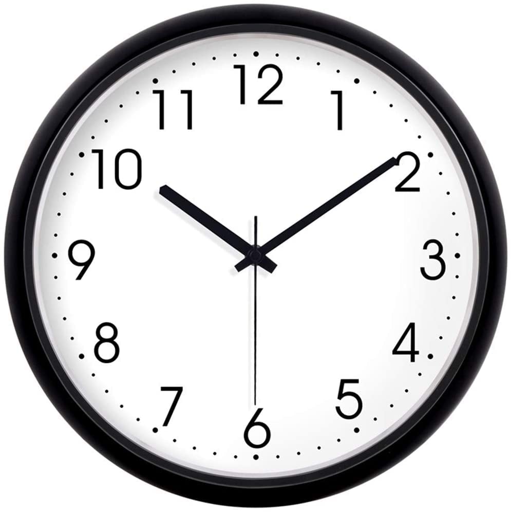 Horloge murale pour salon et fleuriste au design simple et aiguilles élégantes