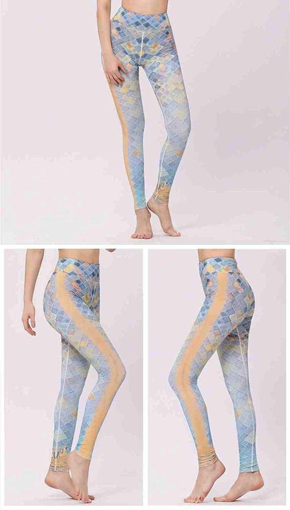 Yogahosen Damen, Yoga Pants Damen Omens High Waist Gym Sport Leggings Tummy Control Running Workout Kompressionsstrumpfhose Stretch Trainingshose Mit Aufdruck,A-M