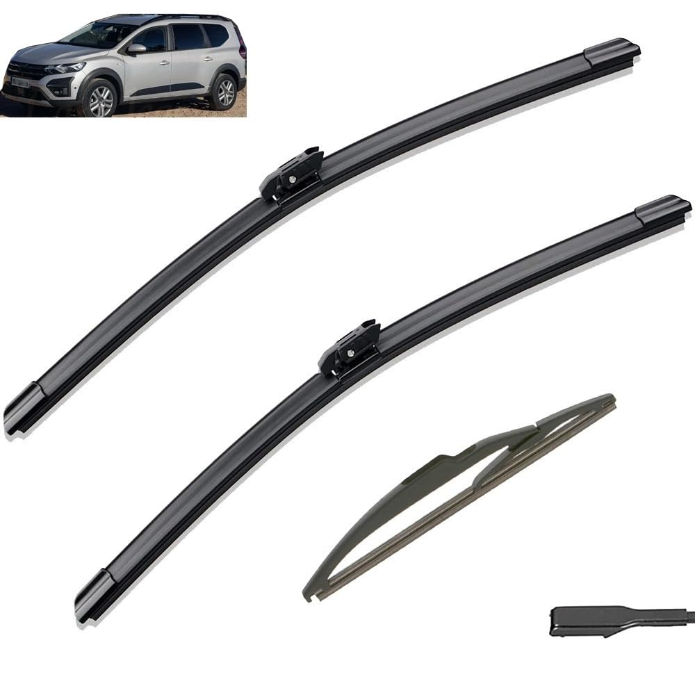 Spazzole tergicristallo anteriori posteriori compatibili con Dacia Jogger 2021 2022 2023 2024 Parabrezza ibrido Parabrezza Finestra Accessori auto