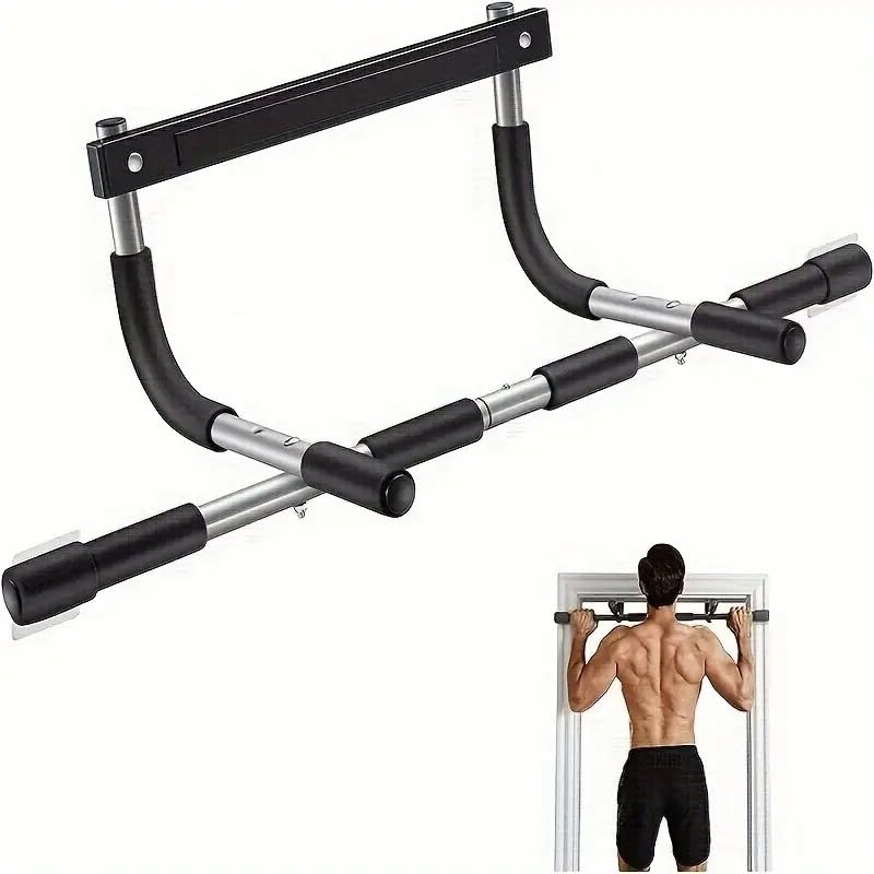 BHAVYATA™ 4-in-1 Multifunction Pull-Up Bar for Doorway – Pull-Up, Push-Up, Sit-Up & Core Workout Station – Heavy-Duty, No Screws, Home Gym Strength Trainer