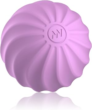 2.5" Mini Massage Ball, 10 Speeds Vibrating Massage Roller Ball for Palm, Hand, Foot, Leg, Neck, Back, Trigger Point Muscle Therapy Ball for Myofascial Release, Plantar Fasciitis Relief Purple