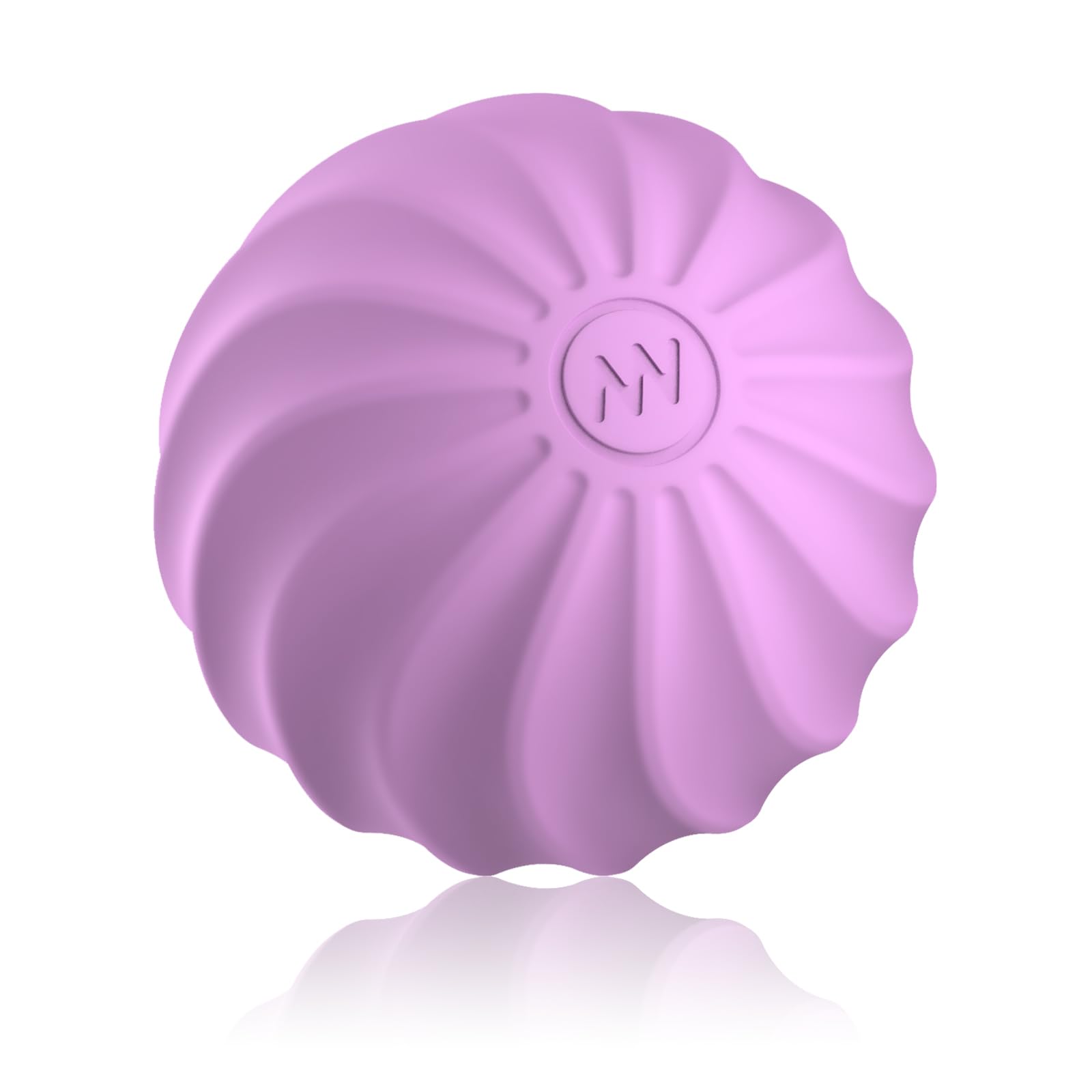 Mini balle de massage, 6,3 cm, 10 niveaux de vibration, électrique, pour la main, les pieds, les muscles, la relaxation myofasciale, le soulagement de la fasciite plantaire (violet)