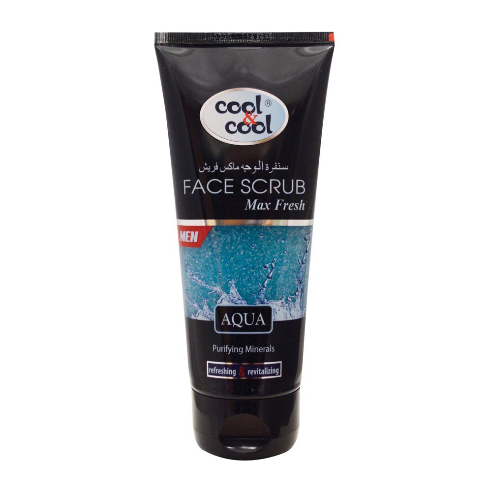 Cool & CoolMen Face Scrub Max Fresh | Purifying Minerals, Refreshing & Revitalizing | 75 ml | Blue