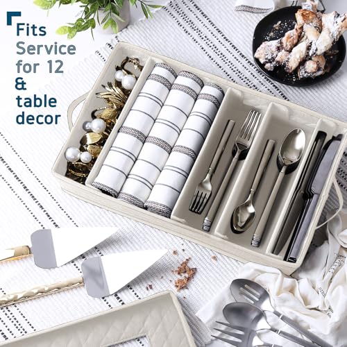 Image of Hearth & Harbor Flatware Organizer for Drawer, Silverware Storage Box