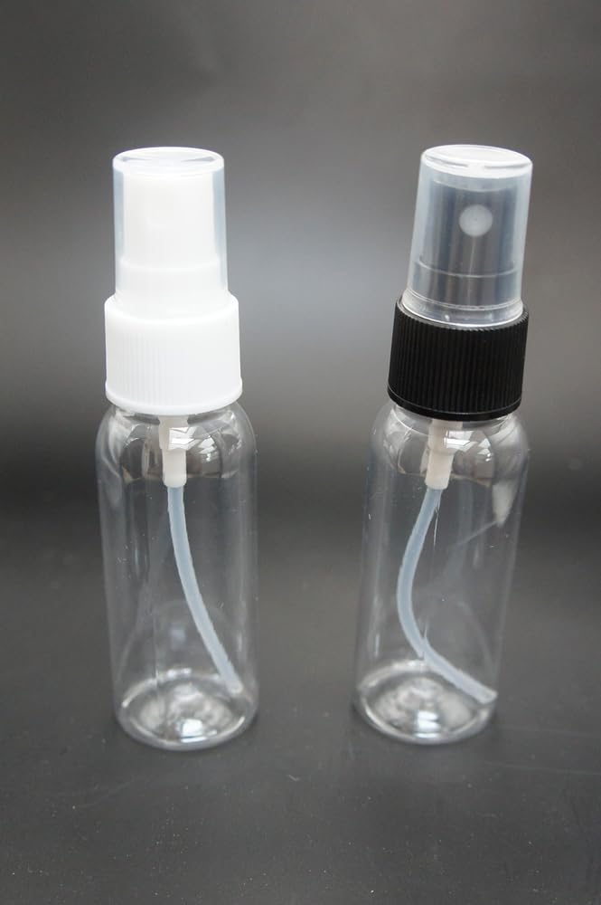 Lekroos 1 Oz Travel Spray Bottles, Thickened Reusable Refillable Plastic Sprayers 2 Pack