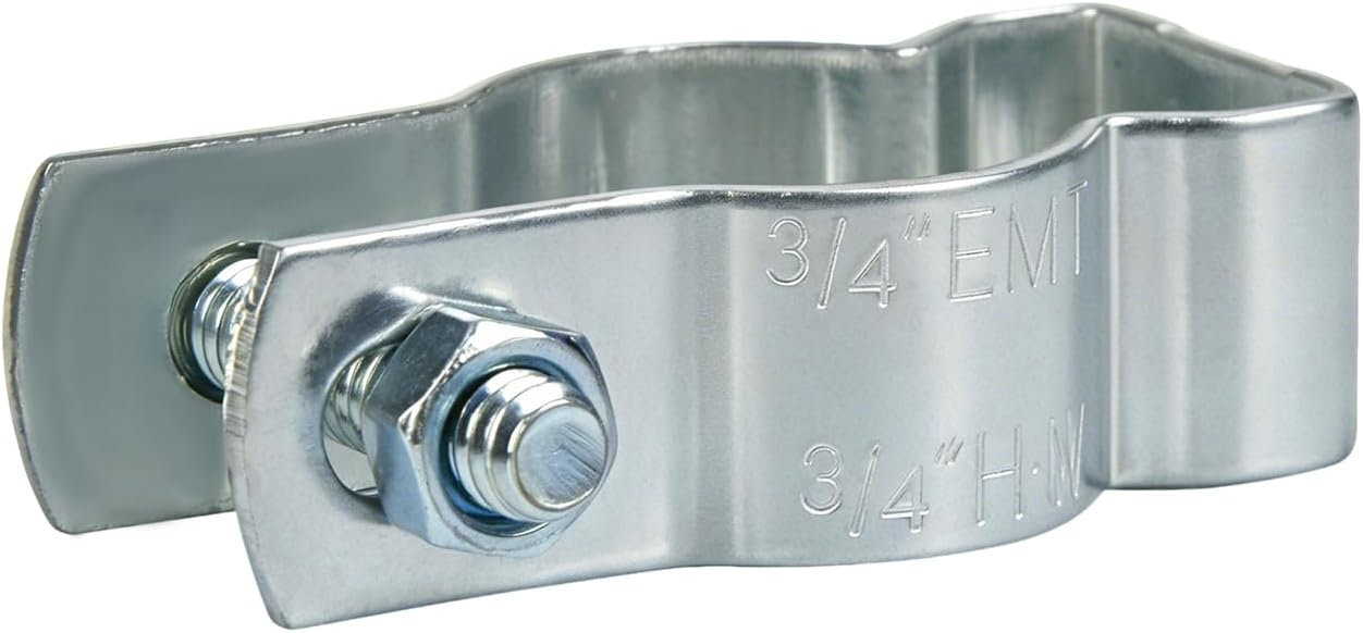 40 Pack 3/4”EMT Conduit Hangers, Galvanized Conduit Pipe Mounting Clamps with Carriage Bolt and Nut