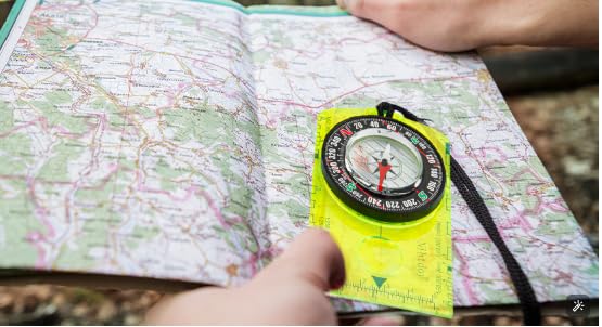 Brújula verde genérica con bisel giratorio 360 para camping miniatura 5