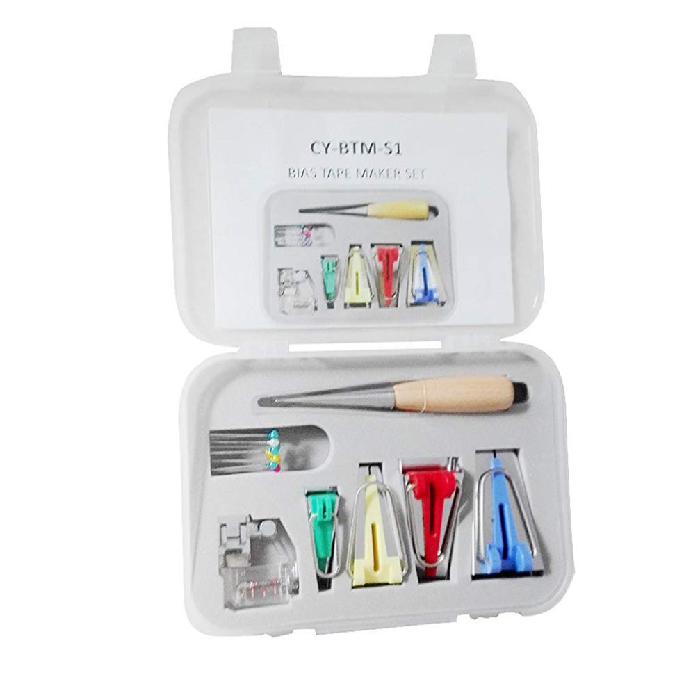 DOITOOL 1 Set Sewing Bias Tape Makers Tool Set Fabri Bias Tape Maker Kit DIY Quilting Tools Kit